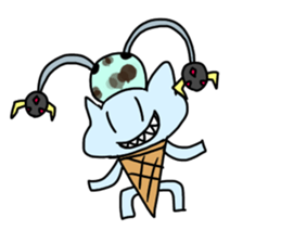 Cute and strange creatures sticker #13032623