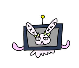 Cute and strange creatures sticker #13032630