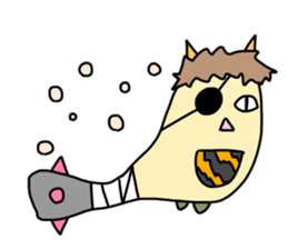 Cute and strange creatures sticker #13032634