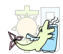 Cute and strange creatures sticker #13032653