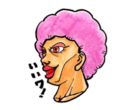 Purple Afro,appeared! sticker #13032864