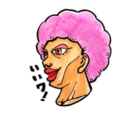 Purple Afro,appeared! sticker #13032864
