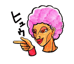 Purple Afro,appeared! sticker #13032865
