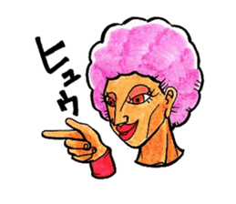 Purple Afro,appeared! sticker #13032865