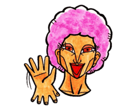 Purple Afro,appeared! sticker #13032866