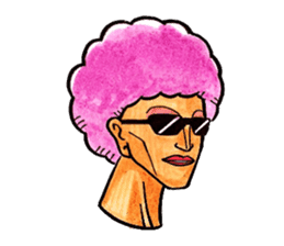 Purple Afro,appeared! sticker #13032867