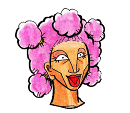 Purple Afro,appeared! sticker #13032874
