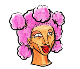 Purple Afro,appeared! sticker #13032874