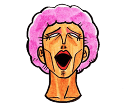 Purple Afro,appeared! sticker #13032878