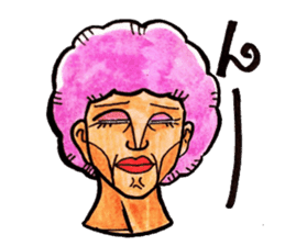 Purple Afro,appeared! sticker #13032879