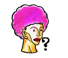 Purple Afro,appeared! sticker #13032880