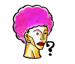 Purple Afro,appeared! sticker #13032880