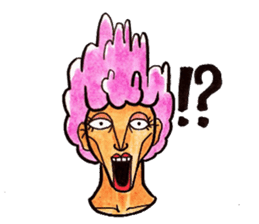 Purple Afro,appeared! sticker #13032882