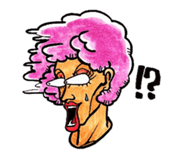 Purple Afro,appeared! sticker #13032883