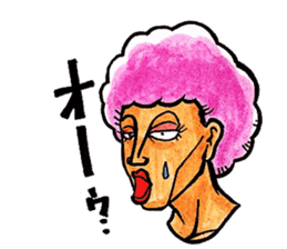 Purple Afro,appeared! sticker #13032884