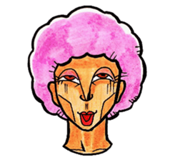 Purple Afro,appeared! sticker #13032886