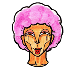 Purple Afro,appeared! sticker #13032886