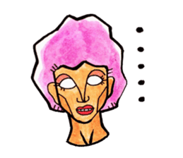 Purple Afro,appeared! sticker #13032887