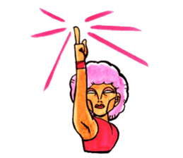 Purple Afro,appeared! sticker #13032892