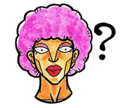 Purple Afro,appeared! sticker #13032897