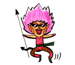 Purple Afro,appeared! sticker #13032900