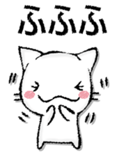 Capital letter and white cat sticker #13034305