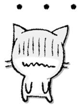 Capital letter and white cat sticker #13034332