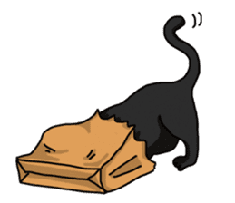 Funny cat's daily life. sticker #13035565