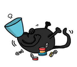 Funny cat's daily life. sticker #13035580