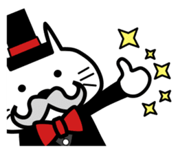 Japanese mascot "neko-roujin" sticker #13035792