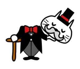 Japanese mascot "neko-roujin" sticker #13035793