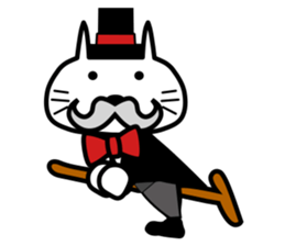 Japanese mascot "neko-roujin" sticker #13035795