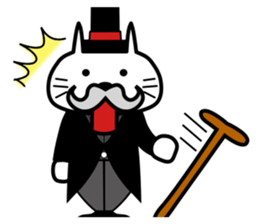 Japanese mascot "neko-roujin" sticker #13035798