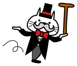 Japanese mascot "neko-roujin" sticker #13035804