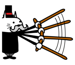 Japanese mascot "neko-roujin" sticker #13035807