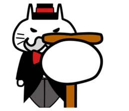 Japanese mascot "neko-roujin" sticker #13035814