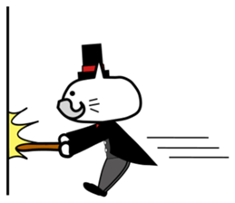 Japanese mascot "neko-roujin" sticker #13035816