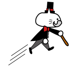 Japanese mascot "neko-roujin" sticker #13035817