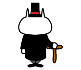 Japanese mascot "neko-roujin" sticker #13035819