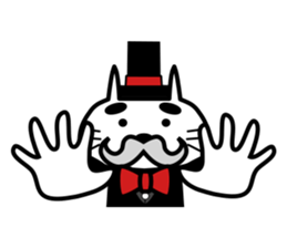 Japanese mascot "neko-roujin" sticker #13035820