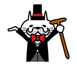 Japanese mascot "neko-roujin" sticker #13035823