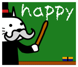 Japanese mascot "neko-roujin" sticker #13035824