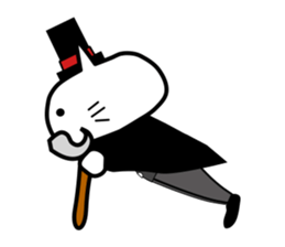 Japanese mascot "neko-roujin" sticker #13035826