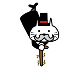 Japanese mascot "neko-roujin" sticker #13035827