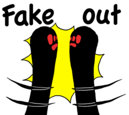 Black cat called happiness2 sticker #13035997