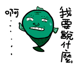 Human-face fish sticker #13036321