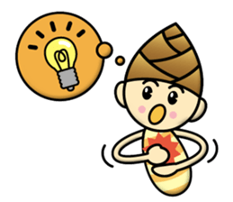 Bamboo shoot Child sticker #13038393