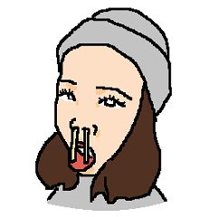 Strange face sticker.