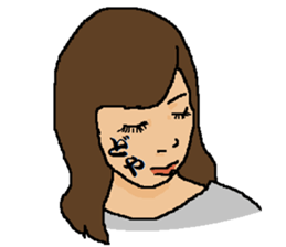 Strange face sticker. sticker #13038767