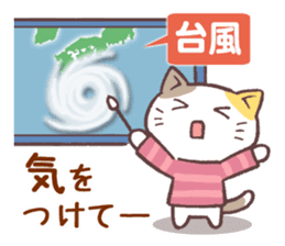 Sticker of autumn cat sticker #13040063